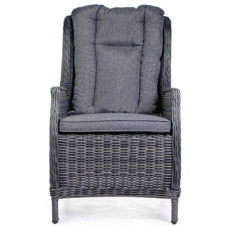 Papagayo Table Grey 100 + 4 Reclining Armchairs