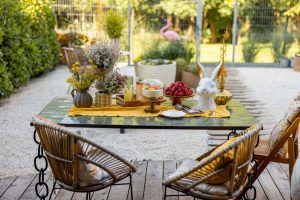 como decorar una mesa de terraza