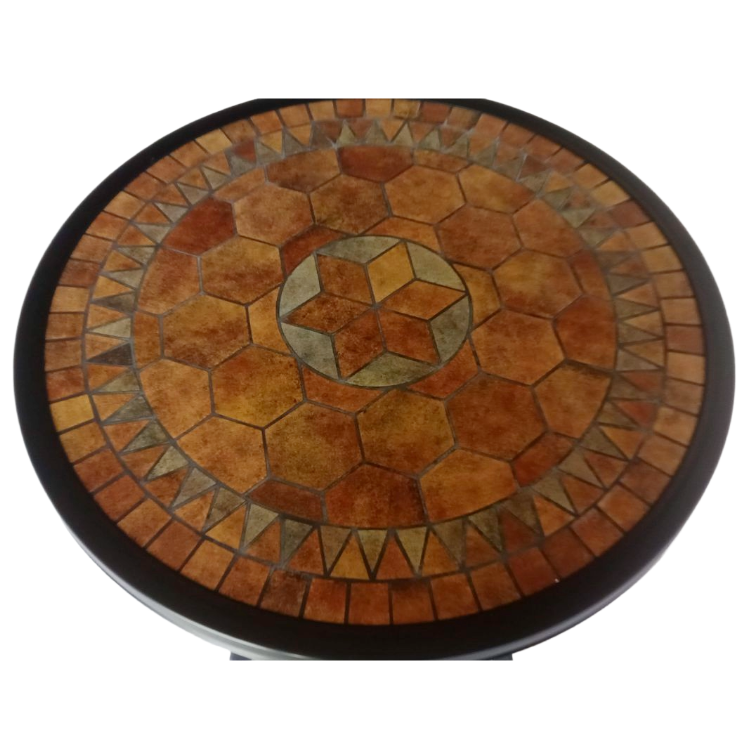 Mesa Canarias Terracota Aluminio Negra 80( 15) + 4 Sillas Canarias Aluminio