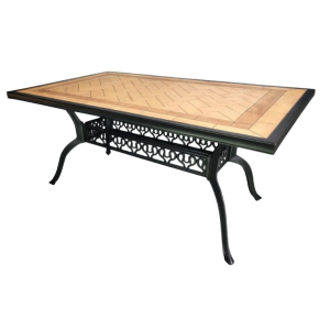 Canarias Aluminium Arena Black Table 150x90