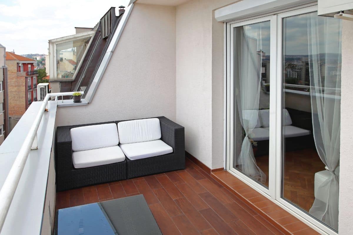 small decorated balconies