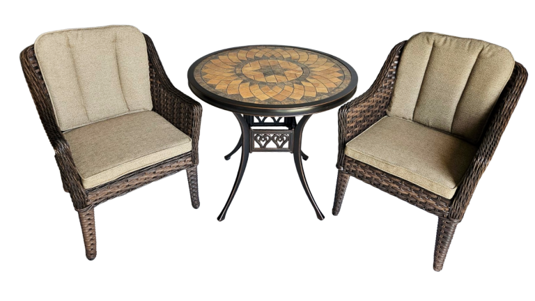 Canarias  Table Terracota Copper (14) + 2 Biosfera Chairs Brown