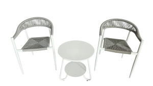 Double Deck Side Table (29) + 2 Verano  Chairs