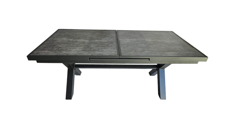 Mesa Zentrum Extensible Vidrio Cerámico 180 + 6 Sillas Duna