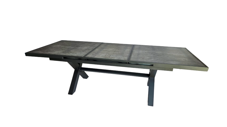 Mesa Zentrum Extensible Vidrio Cerámico 180 + 6 Sillas Duna