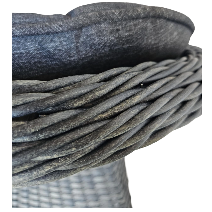 Mesa Family Polywood Gris Oscuro +4 sillas Colorada Gris Flat