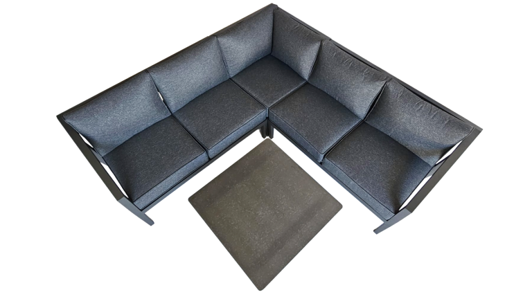 Jameos Grey Corner Sofa Set