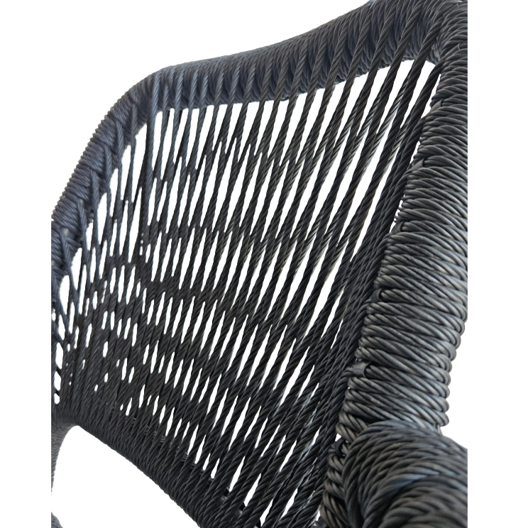 Family Table Teslin Dark grey  + 6 Dark Grey Relax Chairs