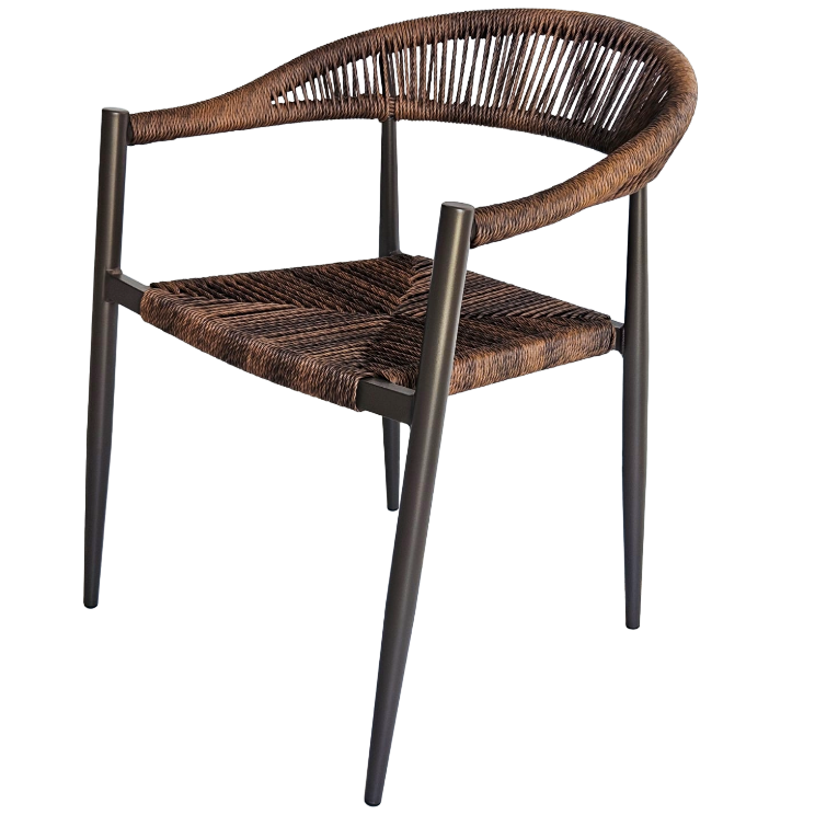 Mesa Family Teslin Marrón Café + 6 sillas Verano Marrón