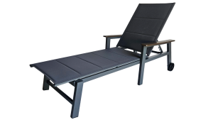 Canarias Grey Sunbed with Armrests